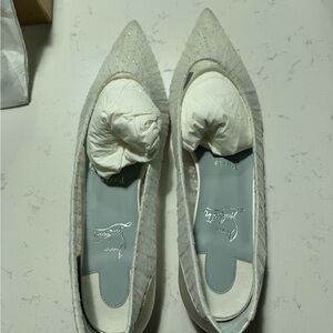 NEW White net Louboutin Flats